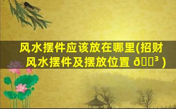风水摆件应该放在哪里(招财风水摆件及摆放位置 🐳 )